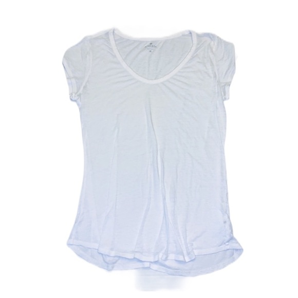 Athleta Tops - Athleta White Sheer V Neck Tee Shirt
